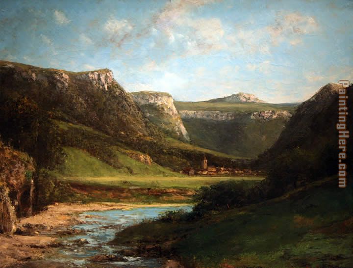 Landscape in the Jura painting - Gustave Courbet Landscape in the Jura art painting